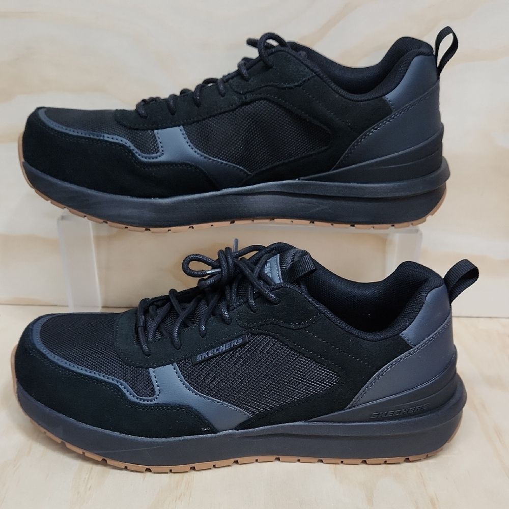 Skechers Work Non-Metallic Joggernaut Black Safety Sneakers Men 9 Slip Resistant